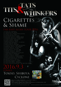 Digital Poster - Cigarettes & Shame Far East Asian Tour 2016